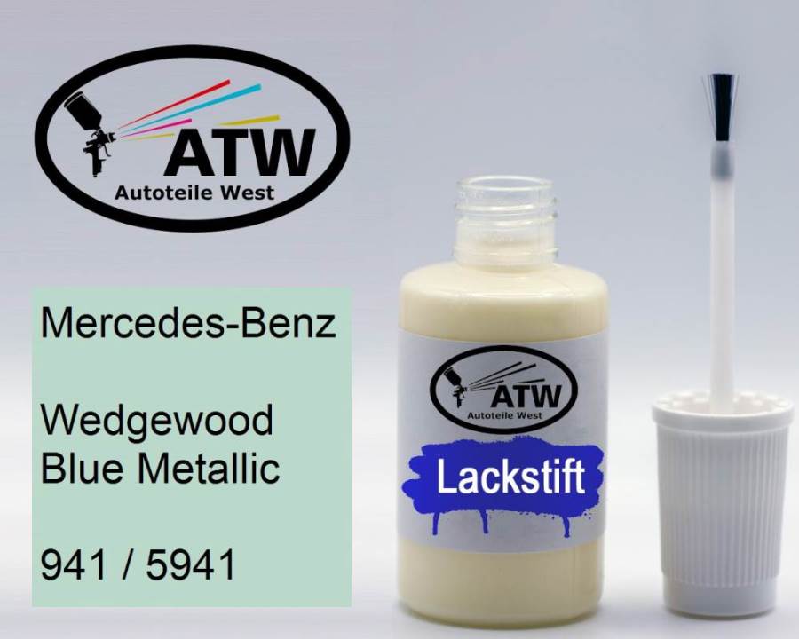 Mercedes-Benz, Wedgewood Blue Metallic, 941 / 5941: 20ml Lackstift, von ATW Autoteile West.